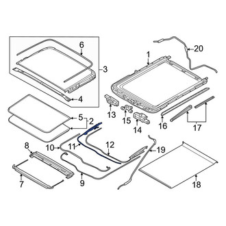 Nissan OE - Right Sunroof Guide Jaw
