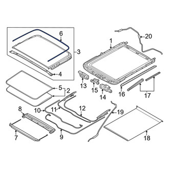 Nissan OE - Rear Sunroof Seal
