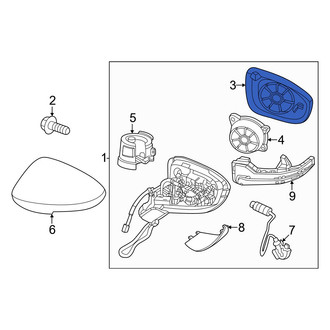 Nissan OE - Front Right Door Mirror Glass