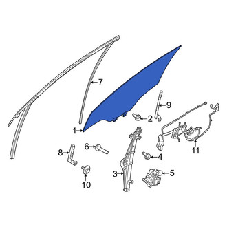 Nissan OE - Front Right Door Glass