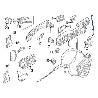 Nissan OE - Front Left Door Lock Operating Rod