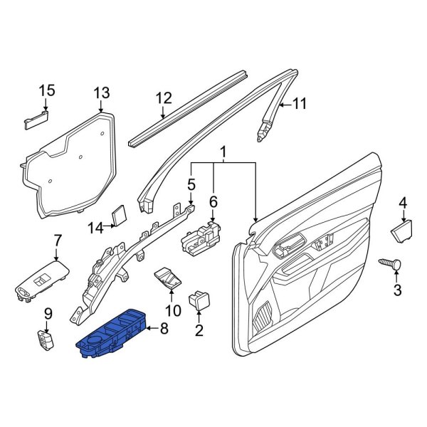 Nissan OE 254015MP0A Front Left Door Lock Switch