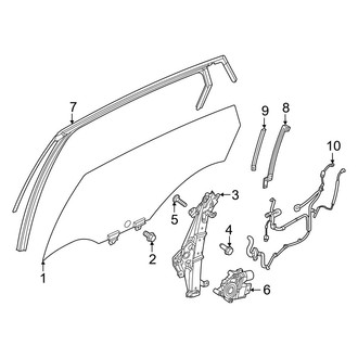 Nissan OE - Rear Door - Glass & Hardware