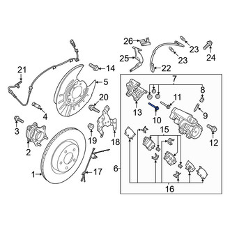 Nissan OE - Rear Lower Disc Brake Caliper Pin
