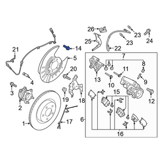 Nissan OE - Disc Brake Caliper Anchor Plate Bolt