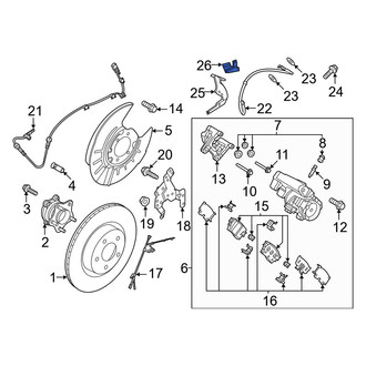 Nissan OE - Rear Left Upper Brake Hydraulic Line Bracket
