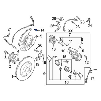 Nissan OE - Disc Brake Caliper Anchor Plate Bolt
