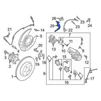 Nissan OE - Rear Left Lower Brake Hydraulic Line Bracket