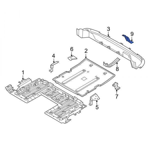 Floor Pan Splash Shield Bracket