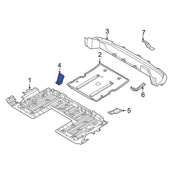 Floor Pan Splash Shield Bracket