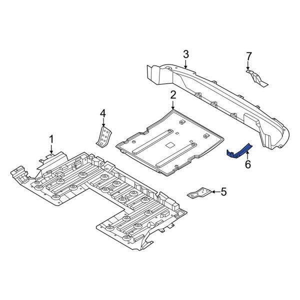 Floor Pan Splash Shield Bracket