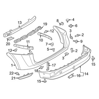Nissan OE - Rear Bumper - Bumper & Components (Cover & Components)
