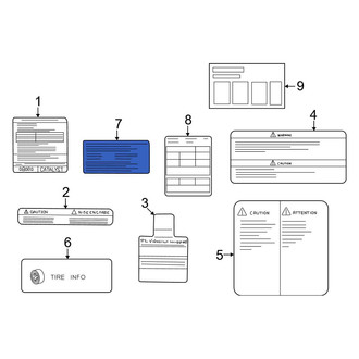 Nissan OE - A/C System Information Label