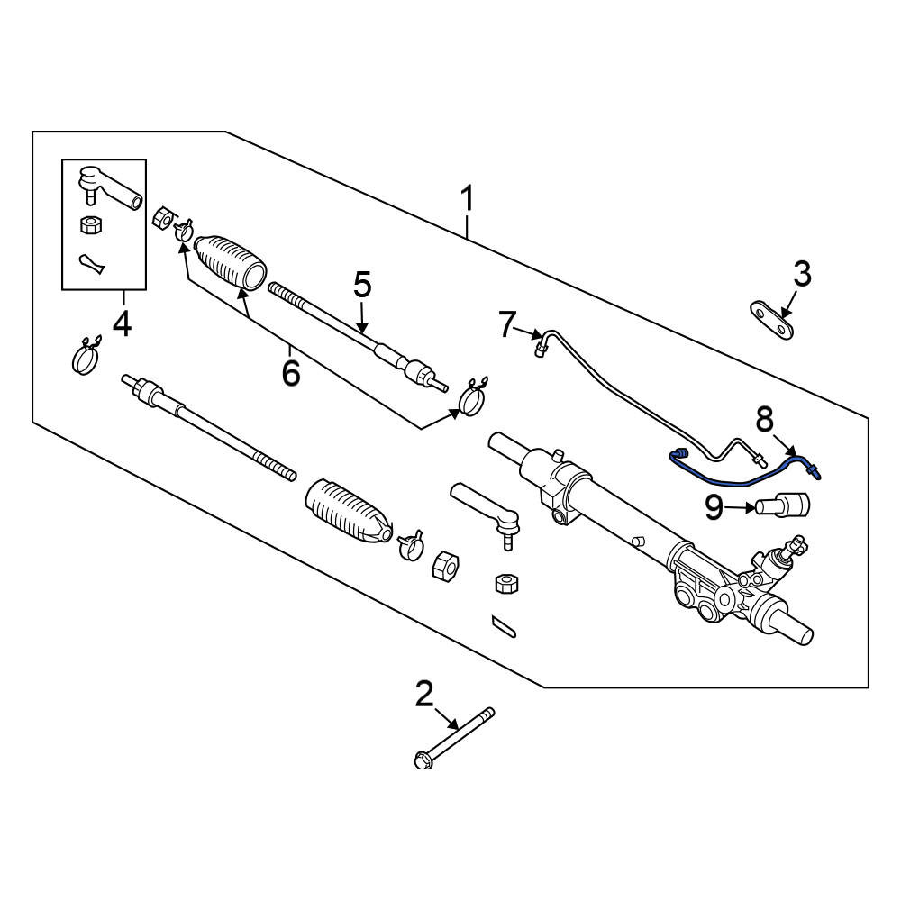 Nissan OE 497269BT1A - Front Power Steering Line