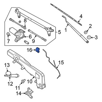 Nissan OE - Front Left Windshield Washer Nozzle