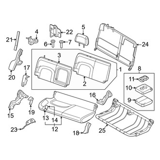 Nissan OE - Seats & Tracks - Rear Seat Components (60% Side)