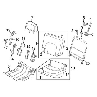 Nissan OE - Seats & Tracks - Rear Seat Components (40% Side), (Crew Cab)