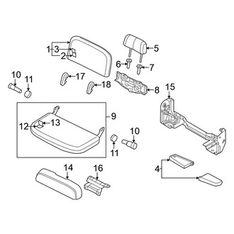 Nissan OE - Seats & Tracks - Rear Seat Components (King Cab), (S / SV King Cab)