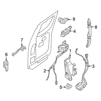 Nissan OE - Rear Door - Lock & Hardware (King Cab), (King Cab)