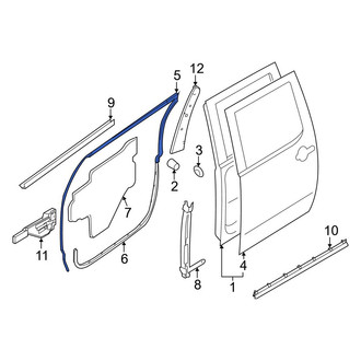 Nissan OE - Rear Left Upper Outer Door Seal