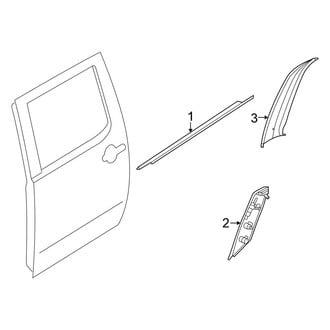 Nissan OE - Rear Door - Exterior Trim (PRO-4X / PRO-X / S / SV Crew Cab)