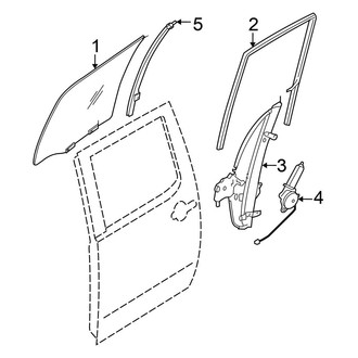 Nissan OE - Rear Door - Glass & Hardware (PRO-4X / PRO-X / S / SV Crew Cab)