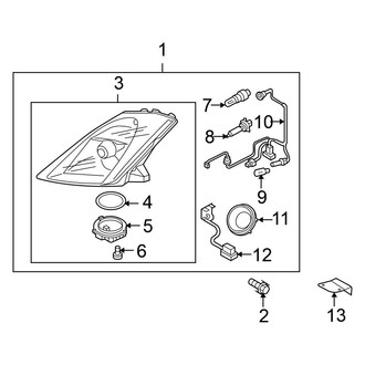 Nissan OE - Front Lamps - Headlamp Components (Xenon Type), (Coupe)