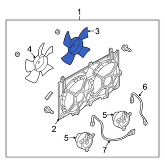Nissan OE - Right Engine Cooling Fan Blade