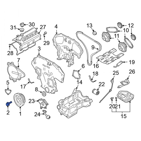 Engine Crankshaft Pulley Bolt