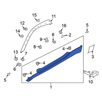 Nissan OE - Left Rocker Panel Guard