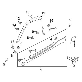 Nissan OE - Pillars, Rocker & Floor - Exterior Trim (W/O Nismo)