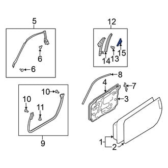 Nissan OE - Left Upper Outer Door Outer Panel Seal
