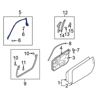 Nissan OE - Left Upper Door Seal