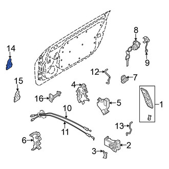Nissan OE - Front Left Upper Door Hinge