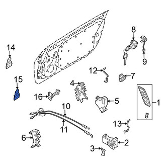 Nissan OE - Front Left Upper Door Hinge