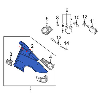 Nissan OE - Rear Right Outer Quarter Panel