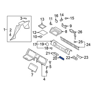 Nissan OE - Rear Floor Storage Compartment Lid