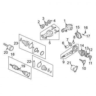 Nissan 350Z OEM Driveline & Axle Parts - Hubs, CV-Joints | CARiD