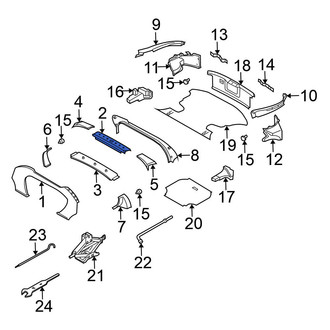 Nissan OE - Rear Upper Center Roll Bar Trim Panel