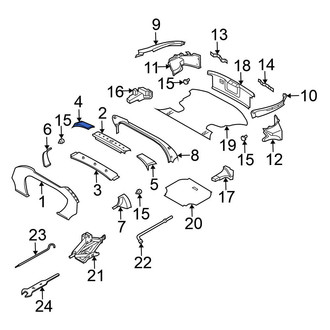 Nissan OE - Rear Right Upper Outer Roll Bar Trim Panel