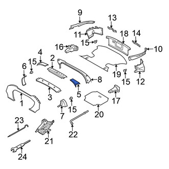 Nissan OE - Rear Left Upper Outer Roll Bar Trim Panel