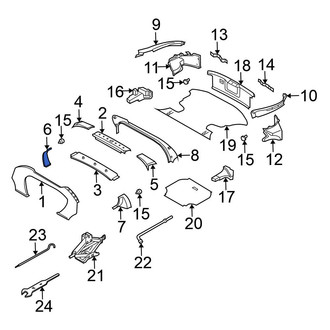 Nissan OE - Rear Right Lower Inner Roll Bar Trim Panel