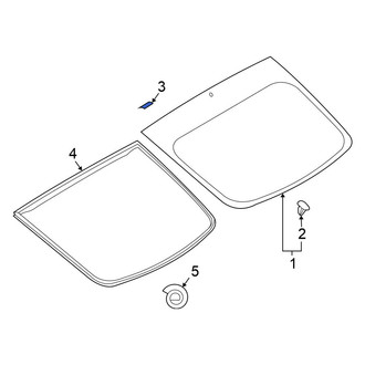 Nissan OE - Back Glass Clip