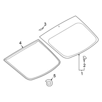 Nissan OE - Lift Gate - Glass