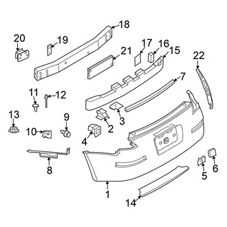 Nissan OE - Rear Bumper - Bumper & Components (W/O Nismo)