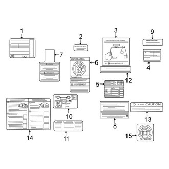 Nissan OE - Information Labels - Labels (Convertible)