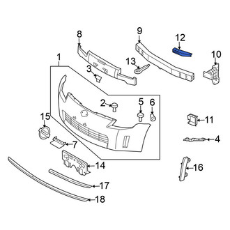 Nissan OE - Front Left Bumper Cover Support Rail