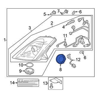 Nissan OE - Headlight Bulb Cap
