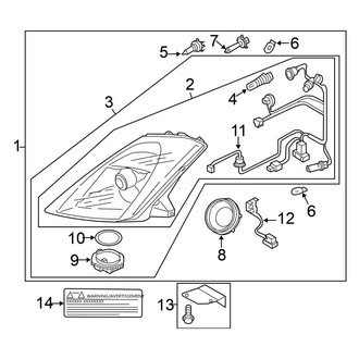 Nissan OE - Front Lamps - Headlamp Components (Convertible)