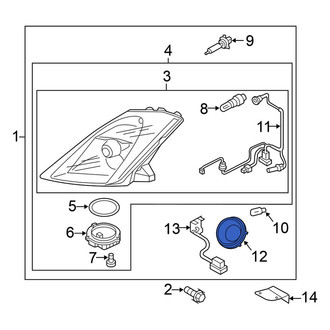 Nissan OE - Headlight Bulb Cap
